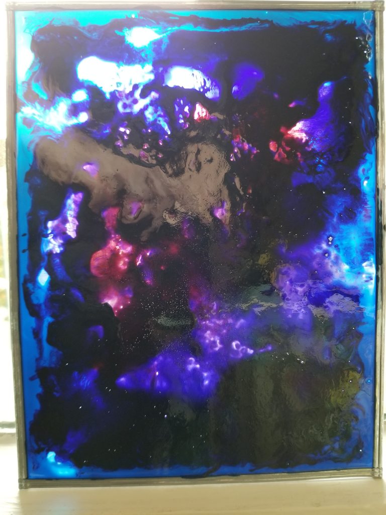 Sombre nébuleuse – Octobre - Peinture sur acrylique - 216 x 279 cm