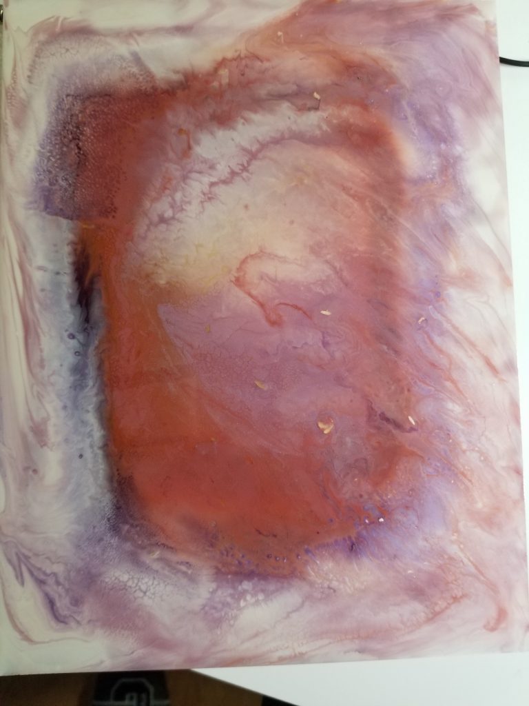Marbré rosé – Novembre 2020 - Peinture sur acrylique - 216 x 279 cm